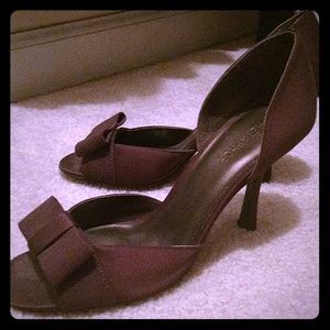 Brown Open Toed Heels